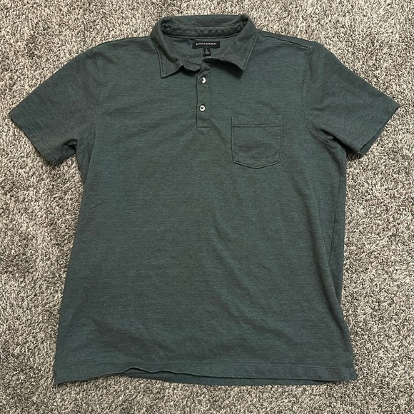 EUC Men’s Pique Banana Republic Polo, Green, Size L - Picture 1 of 1